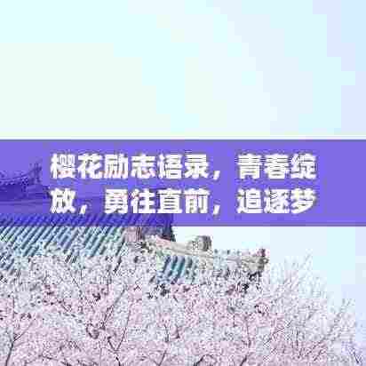樱花励志语录，青春绽放，勇往直前，追逐梦想不停歇